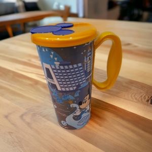 Disney Parks Contemporary Monorail Resort Refillable Mug Yellow Top NEW.